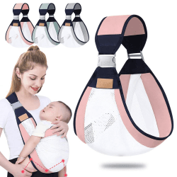 Verstellbare Babytragetuch für Neugeborene - Pink (Mesh)
