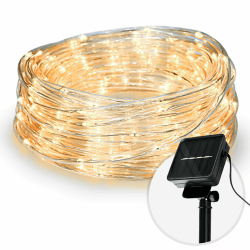 CozyHome LED Schlauch 200 LED - 8 Modi & Timer - Solar 12m 🎄 | Lichtschlauch Lichterschlauch