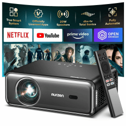 Neuer Smart Beamer mit Dolby Audio & 4K Unterstützung - Aurzen Projektor Full HD 1080P
