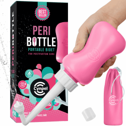 Cynpel Tragbares Bidet für die Wochenbett Intimhygiene - 350 ml Intimdusche für Frauen - Peri Flasche für Krankenhaus Tasche Mutterschaft Essentials - Rosa 🌸