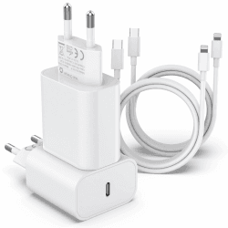 🔋📱 Apple MFi Certified 4er-Pack 25W Schnellladegerät mit iPhone 14 Ladekabel - Weiß