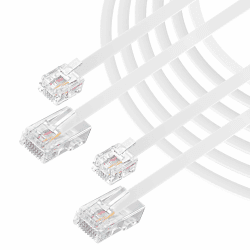 🔌📞 XMSJSIJ RJ11 zu RJ45 Telefonkabel RJ11 Telefon zu RJ45 Ethernet Modem Daten Telefon Breitband Ethernet Patch Netzwerkkabel Kabel ASDL Telefon 6P4C zu 8P8C Netzwerk Verlängerungskabel -2PCS - 2M/6.56FT - DEAL