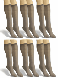 🧦🌈 Sesto Senso 6 Paar Damen Kniestrümpfe Microfaser Blickdicht 40 Den Kniesocken Bunt Seidenglatt 🌟