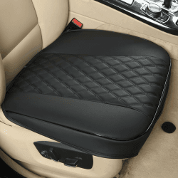 🚗 Schwarzer Panther PU Autositzbezug mit geometrischen Mustern