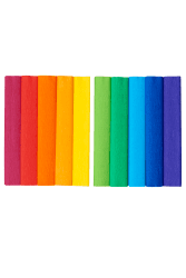 🌈 Krepppapier Set 10er Pack - Regenbogenfarben für kreative Dekorationen 🎨