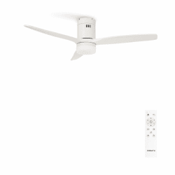 Angebot: WINDCALM Deckenventilator mit Beleuchtung Weiß mit Fernbedienung