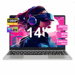 🌟 Laptop Win 11 14 Zoll 5G WiFi 6GB RAM 256GB SSD Erweiterung 1TB