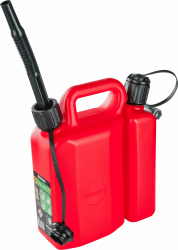 🌳🔥 Doppelkanister für Motorsägen, 3L/1,5L 🛠️ 6011-X2-7007, Rot