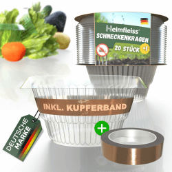 Heimfleiss® Schneckenkragen inkl. Kupferband gegen Schnecken | Schneckenabwehr aus recyclebarem PET