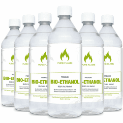 🔥 Super Deal! Bioethanol 96,6 - 6x1L Flaschen 🌿🇩🇪