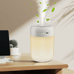 🌿🌙 650ML Mini Luftbefeuchter für Schlafzimmer/Kinderzimmer/Pflanzen