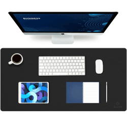 🖊️🖥️ K KNODEL Tischunterlage 80x40cm PVC Schreibunterlage Schwarz/Schwarz 💼🏠