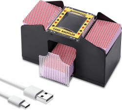 🃏 Elektrische Kartenmischmaschine - USB/Batteriebetrieben - 2/4 Decks