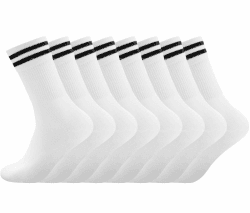 🧦 Socken Herren Damen Sportsocken 4 paar Tennissocken Weiß Lange Baumwollsocken Schwarz
