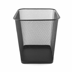 🗑️ D.RECT Papierkorb Büro 18L - Abfalleimer aus Drahtgeflecht, Schwarz 🖤