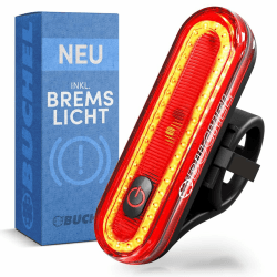 🚲🔦 Büchel Fahrrad Rücklicht LED I Aufladbar I StVZO zugelassen I Rücklicht Fahrrad
