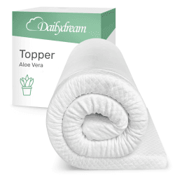 🌙 Viscoelastischer Matratzentopper Model M mit Memory Foam Effekt 80x200x5cm Aloe Vera Edition