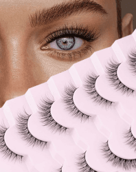Onlyall Natürliche Wimpern Wispy Lashes - Natürlicher Look - 7 Paare D1 ❤️🌿