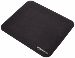 🎮 Amazon Basics Rechteckig Gaming-Mauspad, Standard, Schwarz 🖱️