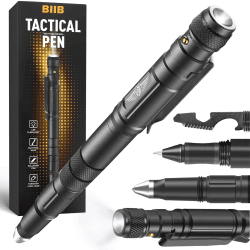BIIB Multifunktionsstift mit LED Taschenlampe und Gadgets für Männer