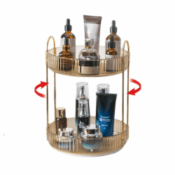 360° Drehbarer Kosmetik Organizer - Schminktisch Organizer für Make Up und Hautpflege 🌟