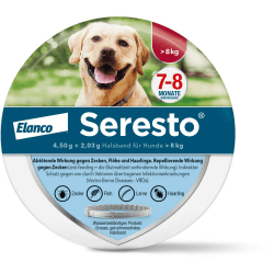 🐶🌿 Elanco Seresto® Halsband für große Hunde ab 8 kg: 7 bis 8 Monate wirksamer Schutz gegen Zecken und Flöhe 🌿🐶