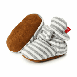 👶👢 Unisex Neugeborenes Schneestiefel | Streifen Bootie Kleinkind Stiefel | Niedlich Stiefel Socke Einstellbar