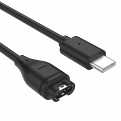 🔋 MoKo Ladekabel für Garmin Fenix 7/7 Pro/7S/7S Pro/7X/7X Pro/6/6X/6S/5/5 Plus/5X/5X Plus/5S/Forerunner 965/945/645/Instinct - Ersatz Ladegerät mit 1m USB-C Kabel in Schwarz