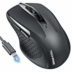 🖱️ Bluetooth Maus, 2.4G Kabellose Ergonomische Mouse - TechRise