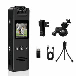 📹 Bodycam 1080P Kleine Kamera ohne WLAN mit Nachtsicht & Bewegungserkennung 🌙🚴‍♂️