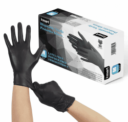 🧤 K-MART Einweghandschuhe, Schwarze Nitrilhandschuhe - 100 Stück Handschuhe 🧤