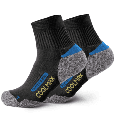 🧦 Piarini 2 Paar Coolmax Wandersocken Sommer Kurz - Outdoor Trekkingsocken Damen Herren