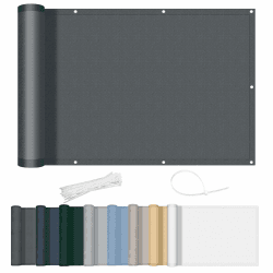 AXT SHADE Balkon Sichtschutz Wetterfest 90x600cm Balkonverkleidung Balkonabdeckung Balkonbespannung Anthrazit