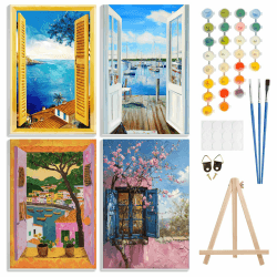 🎨 GHHKUD Malen Nach Zahlen Erwachsene Set - DIY Handgemaltes Ölgemälde 🌺🌄