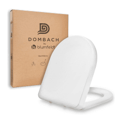 🚽 Premium Toilettendeckel mit Absenkautomatik Abnehmbar (Weiß) - WC Sitz mit Absenkautomatik, Klodeckel mit Absenkautomatik, Klobrille, Toilettensitz, WC Deckel, Toilettenbrille Klobrille, D-Form