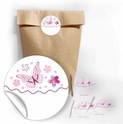 Angebot: 12 Geschenktüten aus Kraftpapier + 12 Schmetterling-Aufkleber 🎁🦋