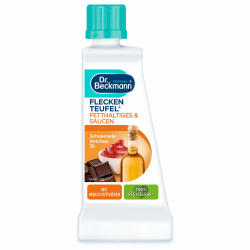 🌟 Dr. Beckmann Fleckenteufel Fetthaltiges & Saucen | Butter, Spezialfleckentferner 🧼 gegen Fettflecken, Schokoladen-Flecken, u.v.m. | 50 ml 🛍️