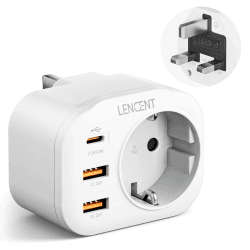 🌍 LENCENT Reiseadapter Netzadapter UK Adapter England Deutschland Stecker 🛫