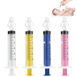 Vicloon Baby Nasendusche 4er Set 🌈 - 10ml Wiederverwendbarer Nasenspüler