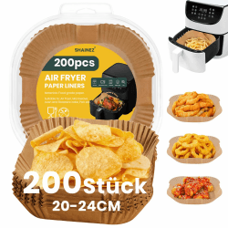 200 Stück Airfryer Backpapier 20-24 CM 🍟