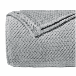 Dreamzie Kuscheldecke 150x200 cm 🌙 Flauschig Fleecedecke Mikrofaser 100% Polyester 260gsm - Grau