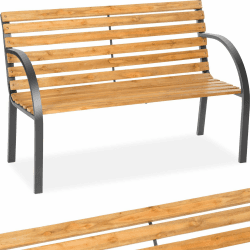 🌿🪑 Tectake® 2-Sitzer Gartenbank aus Holz im Landhausstil 🪑🌿