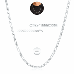 Rajputana S925 Sterling Silber Plattiert Figaro Kette für Herren 🌟 Männer Schmuck 🎁