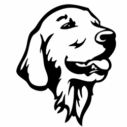 Autoaufkleber 25cm Golden Retriever Schwarz Aufkleber 🚗🐶