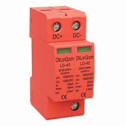 CNLonQcom DC Überspannungsschutz PV Anlage DC1000V 40kA 2P T2 Überspannungsableiter Für Solar-Photovoltaik 35mm DIN-Schienenmontage ⚡🌞
