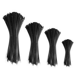 🔗 Kabelbinder schwarz Set 100/150/200/300mm, 200 Stück, UV-beständige für Innen- und Außenbereich