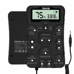 Dlyfull Universal Batterietester 🌟 Batteriemessgerät mit LCD Display
