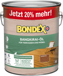 Bondex Bangkirai Öl 3 L für 66 m² 🌲 | Extrem wasserabweisend 💧 | Schützt vor Rissbildung und Austrocknung 🌞 | Atmungsaktiv 🌬️ | matt | Holzöl | Holzschutz