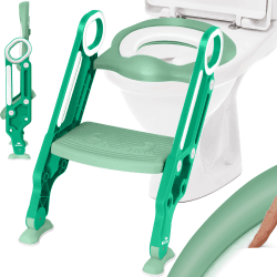 🚽 KIDIZ® Kinder Toilettensitz Toilettentrainer mit Treppe und Griffe Faltbar Kindertoilette WC Sitz Töpfchentrainer Lerntöpfchen 🚽