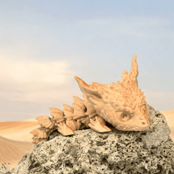 🐉🔥 3D-Druck Drachenfigur - Desert Baby Dragon Angebot!
